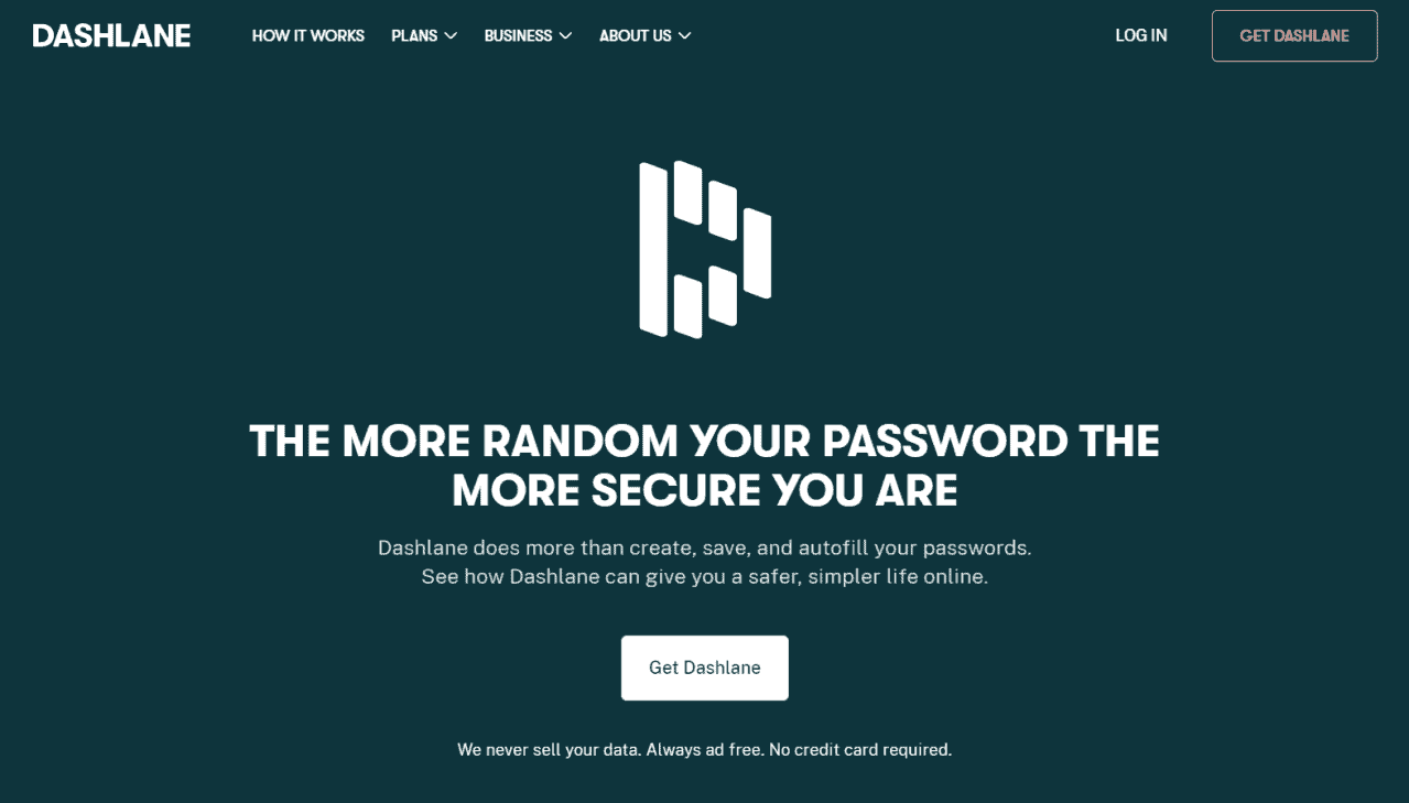 Dashlane website
