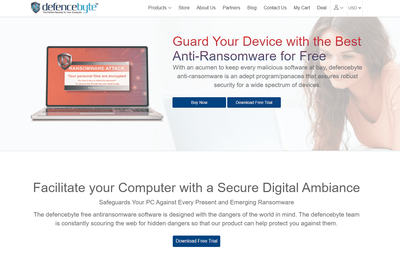 Defencebyte Anti-Ransomware website