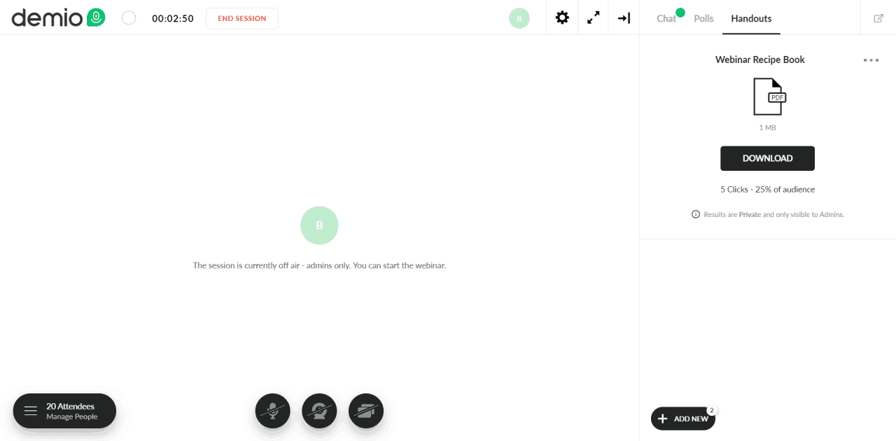 Demio sharing documents