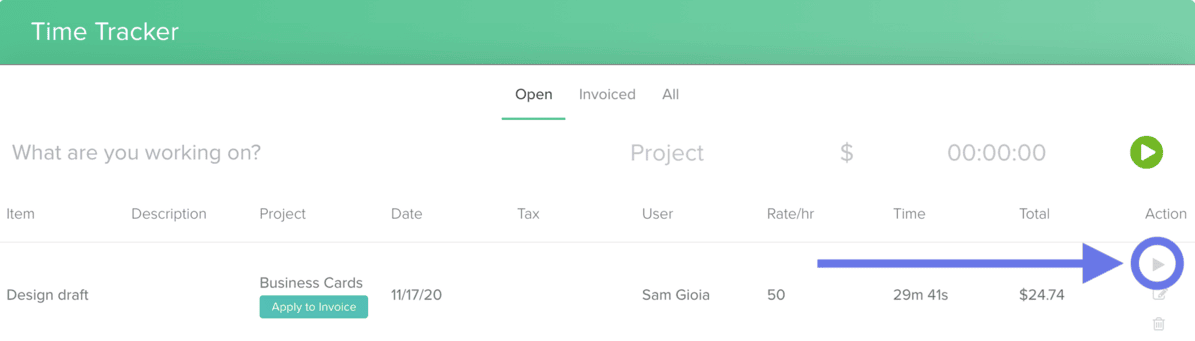 Dubsado time tracker
