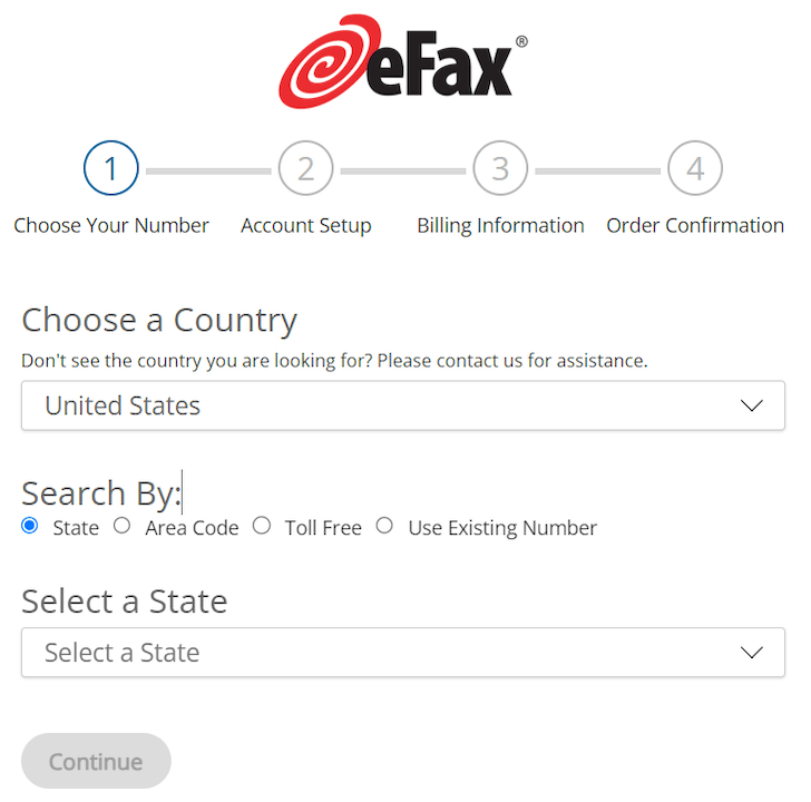 eFax setup