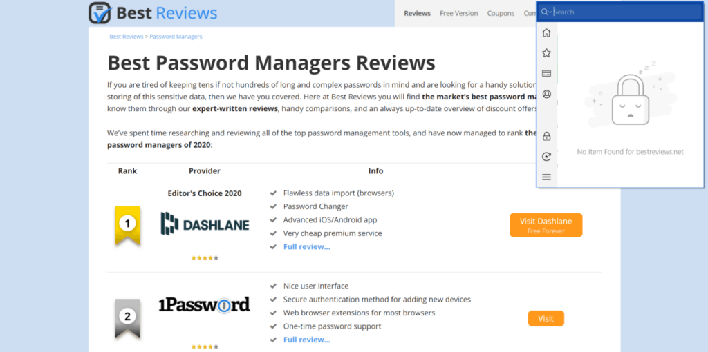 Enpass browser extension