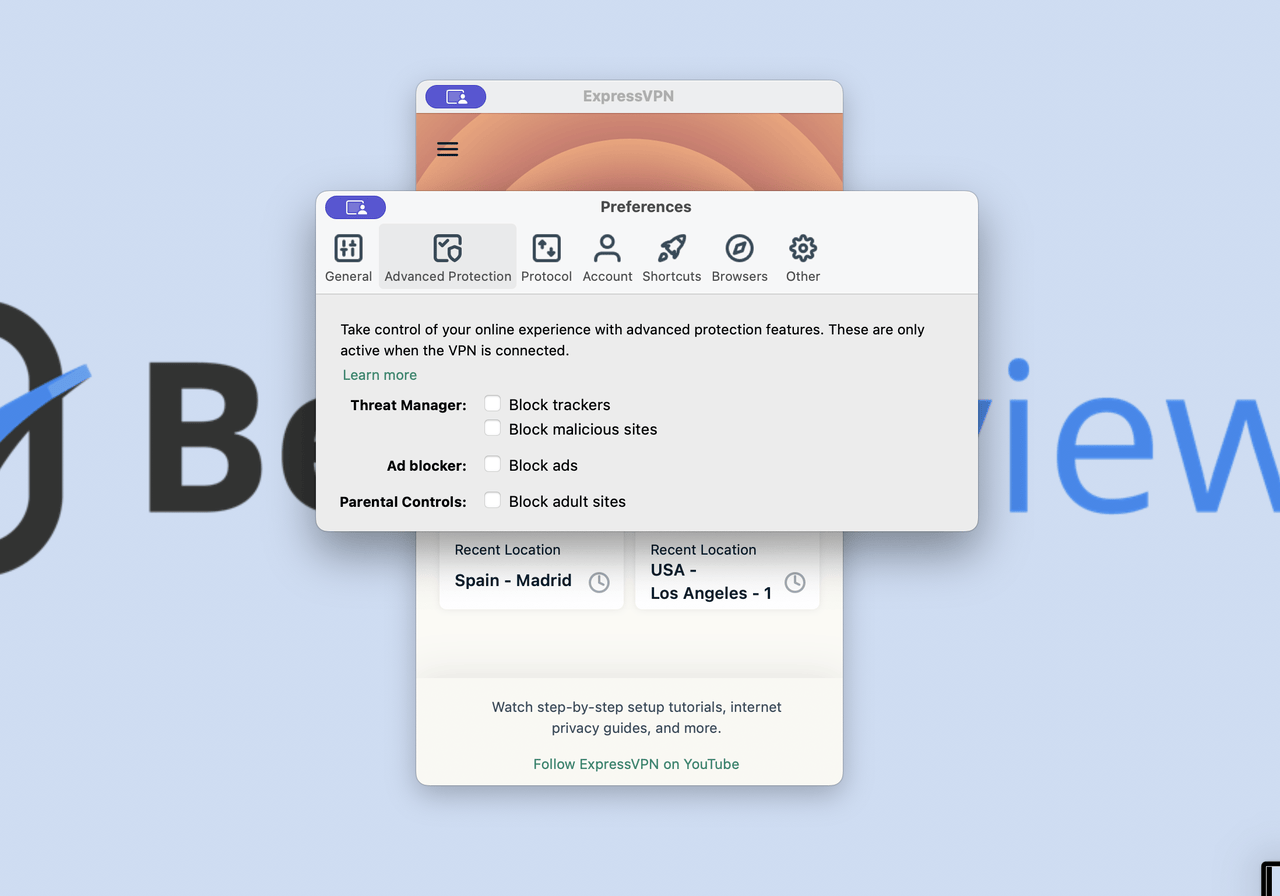 ExpressVPN advanced protection
