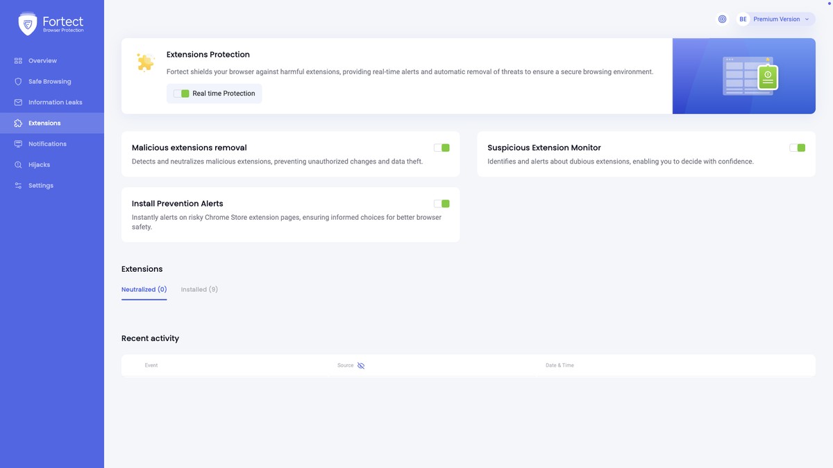 Fortect chrome browser extension protection