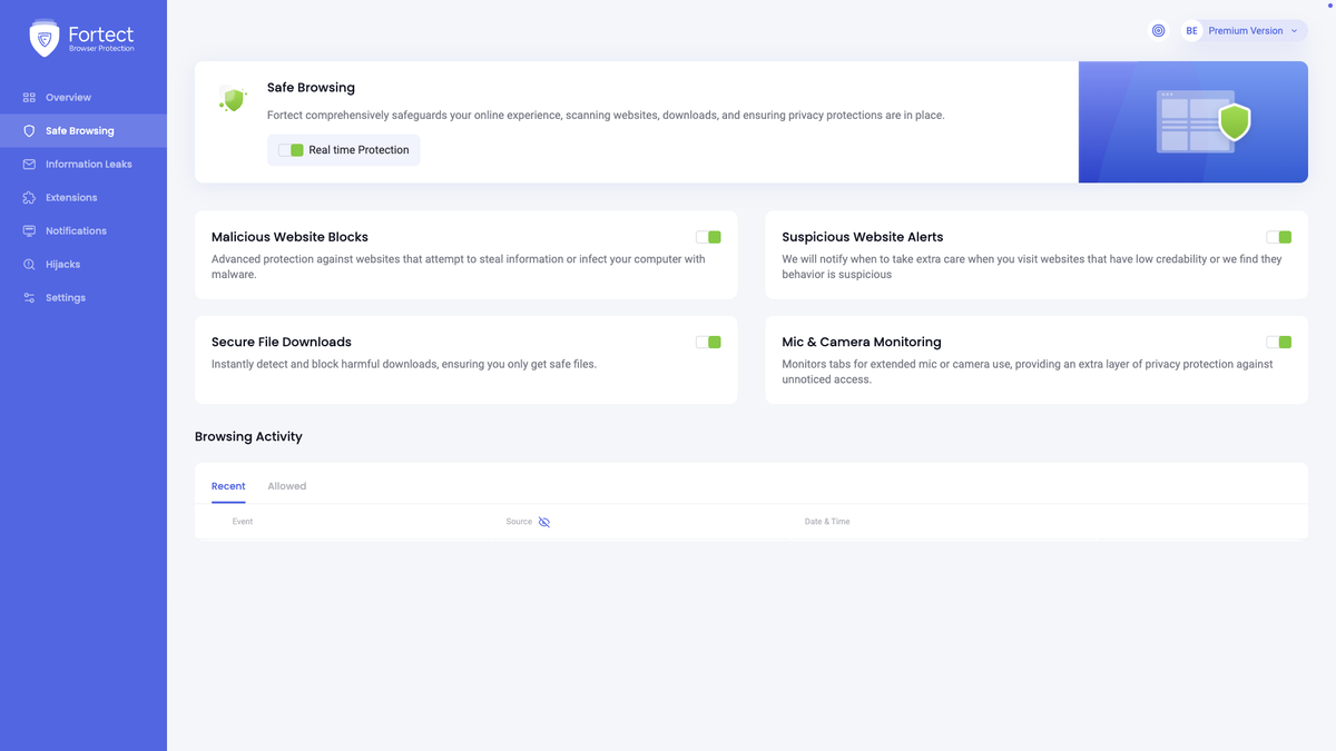 Fortect chrome browser extension safe browsing