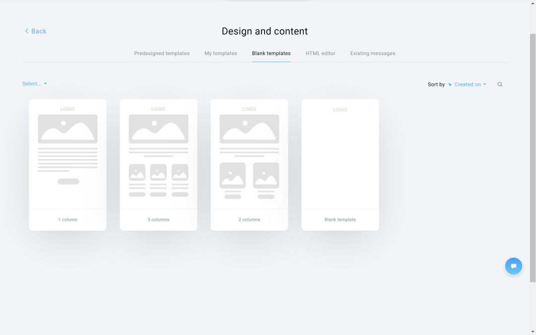 GetResponse blank templates