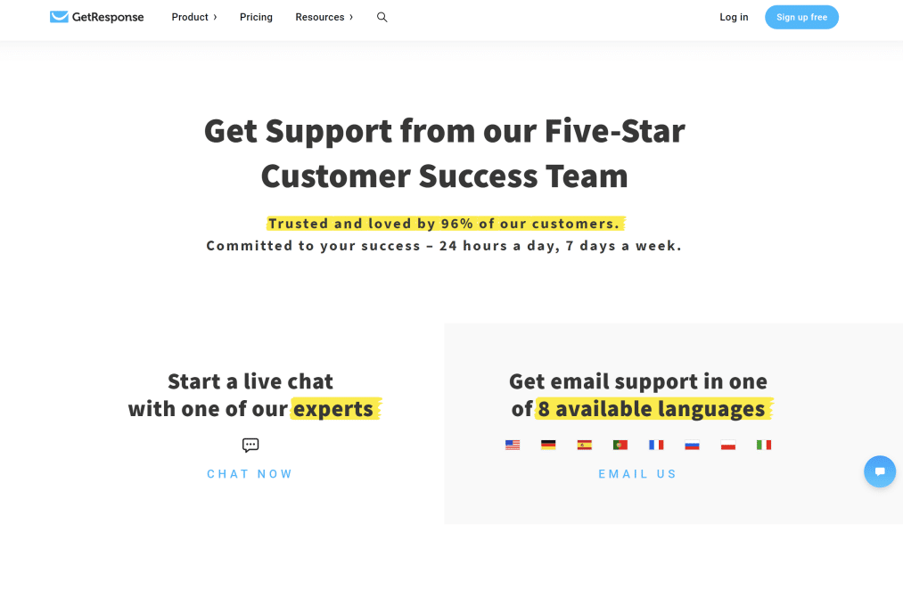 GetResponse help center