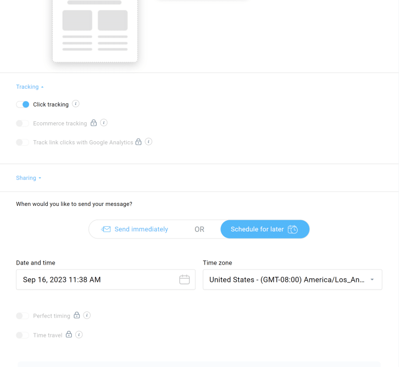 GetResponse email scheduler