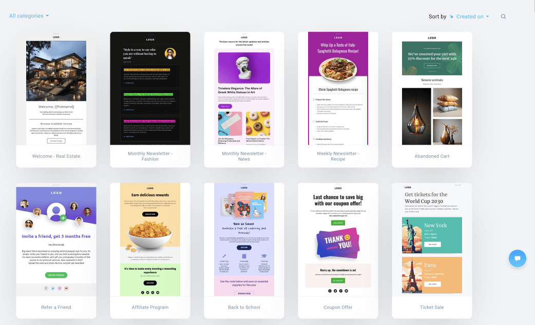 GetResponse templates