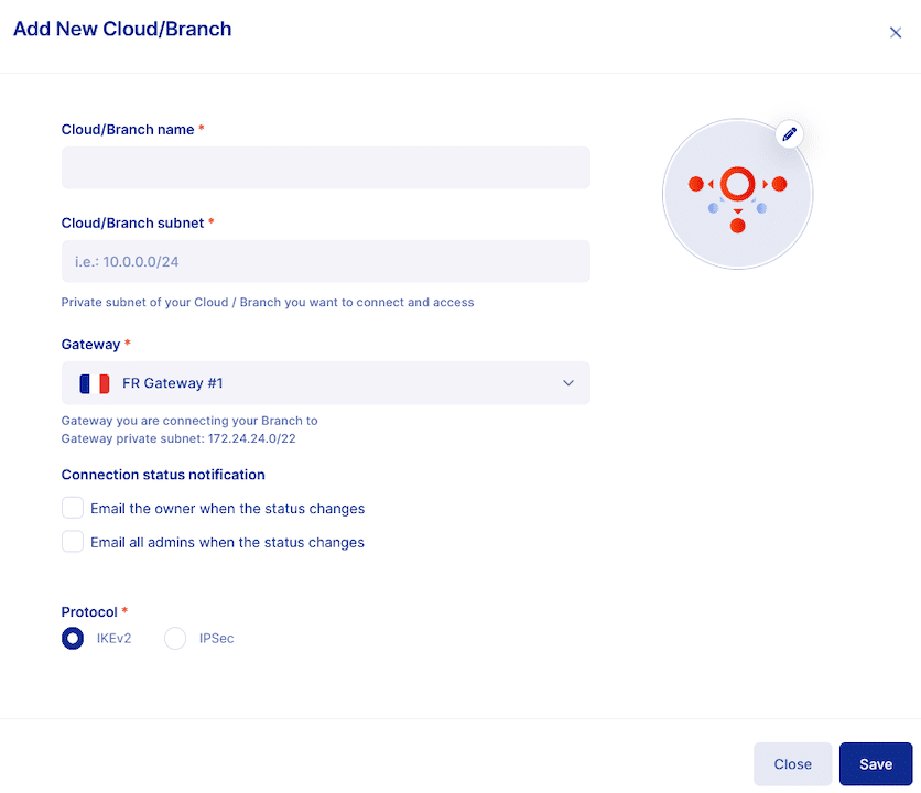 GoodAccess server add cloud