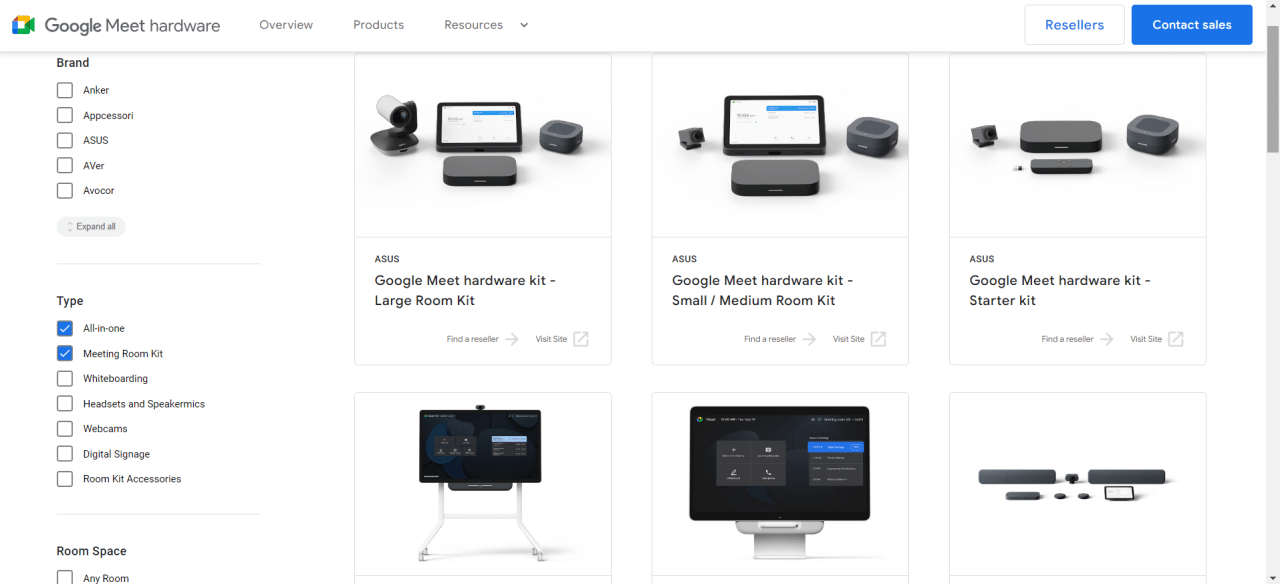 Google Workspace Meet hardware