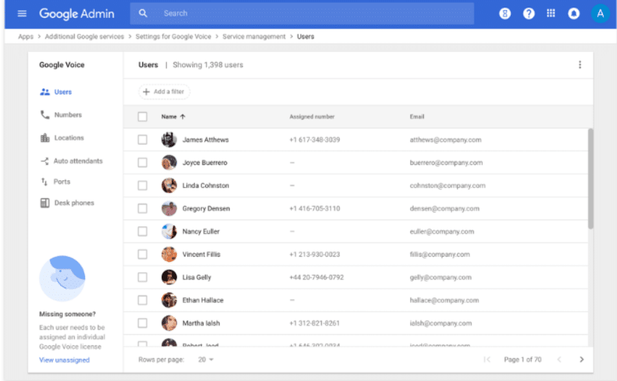 Google Workspace Voice