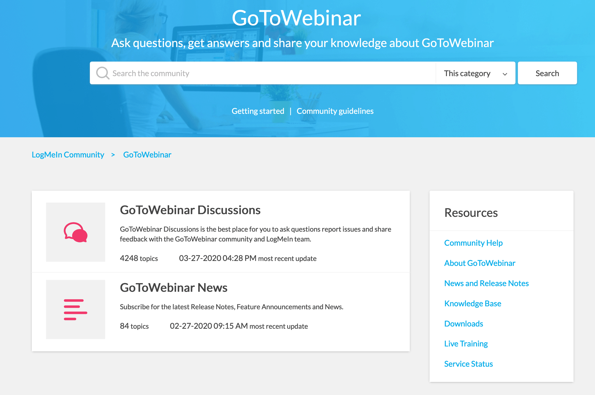 GotoWebinar community
