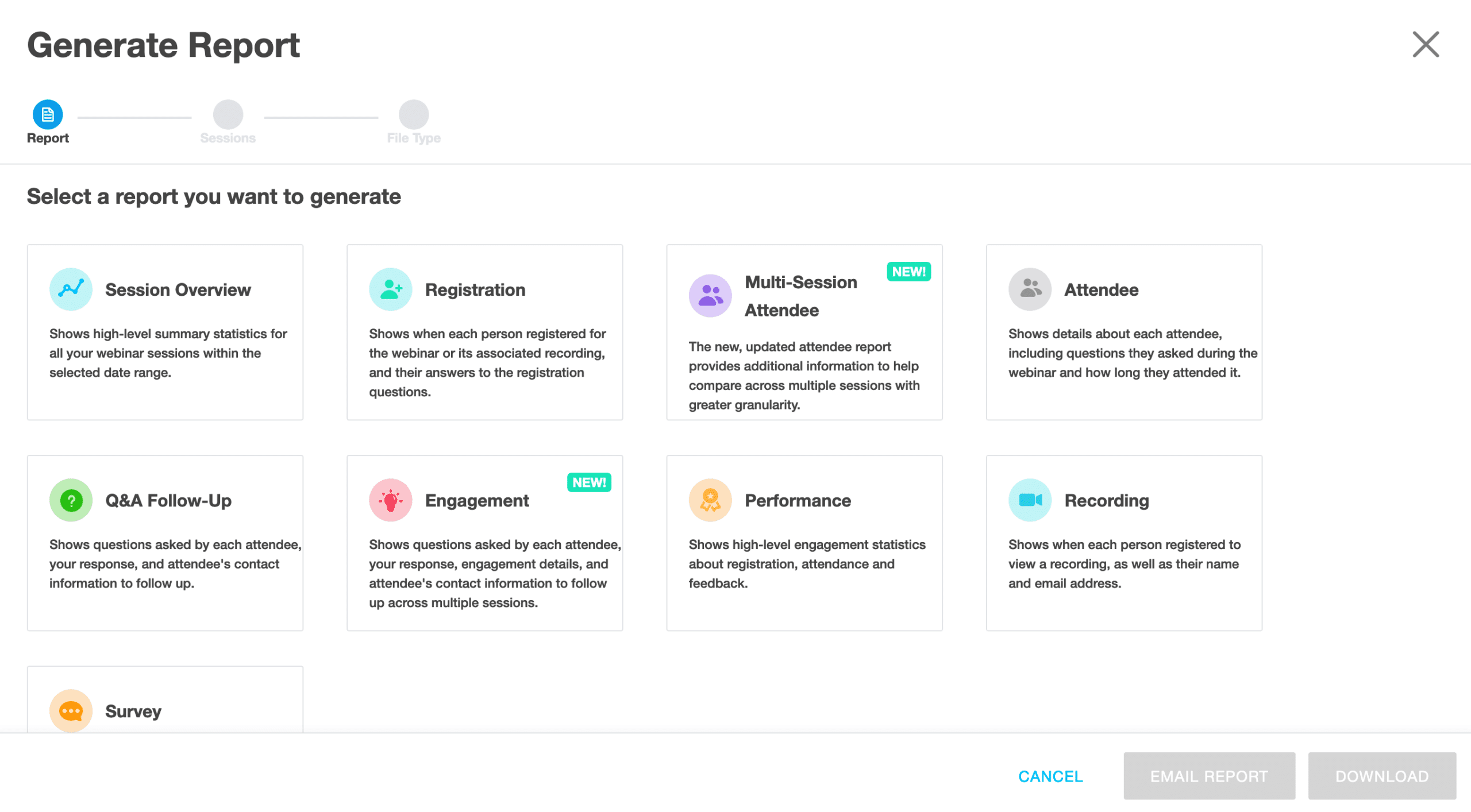 GoToWebinar generate report