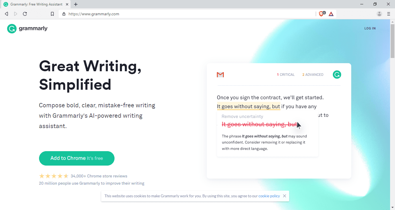 Grammarly website
