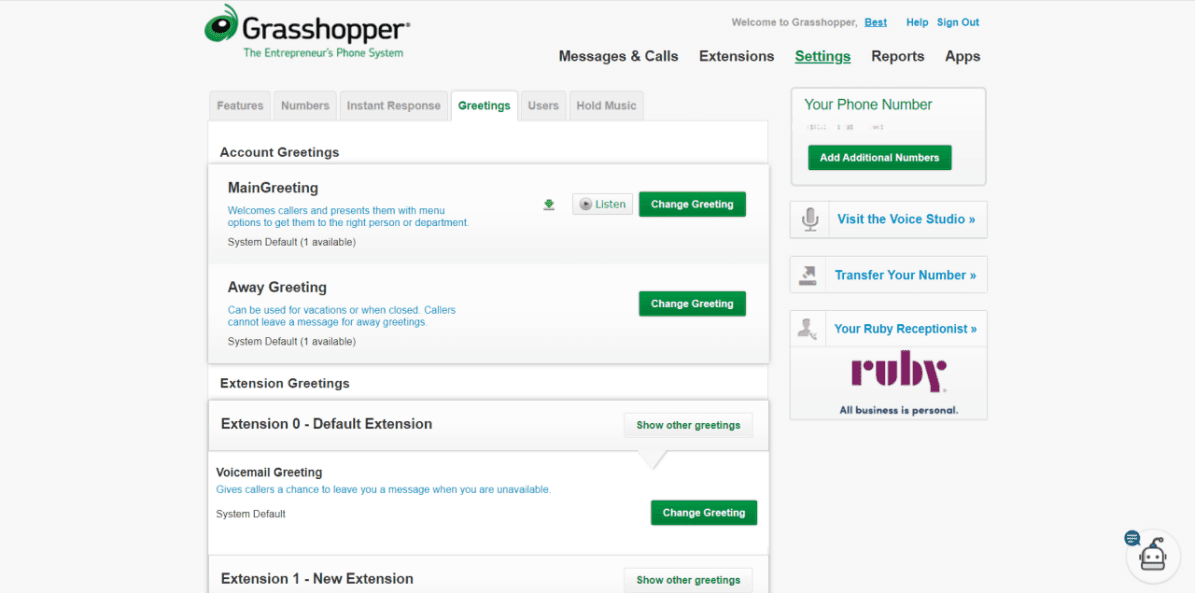 Grasshopper greetings