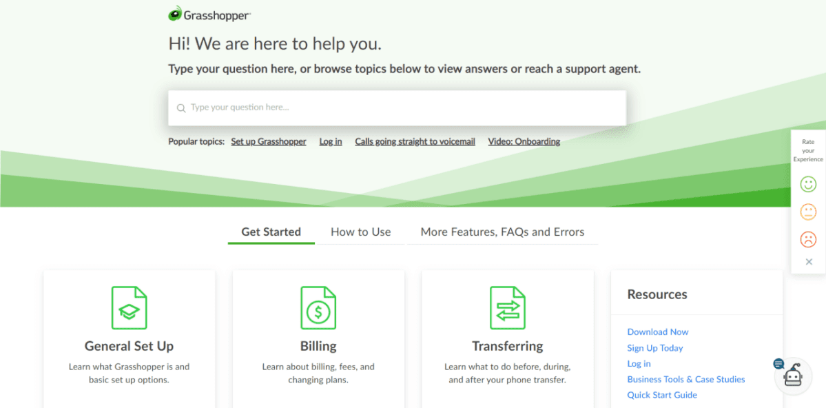 Grasshopper support page