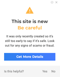 Guardio website warning