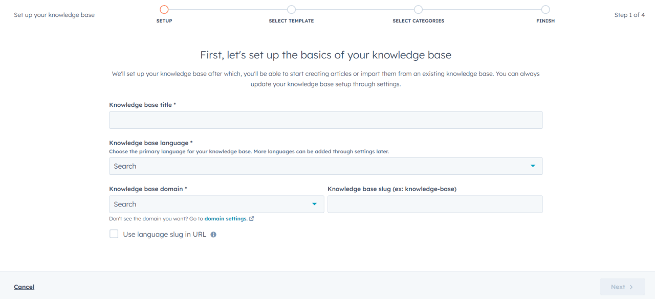 HubSpot's knowledge base