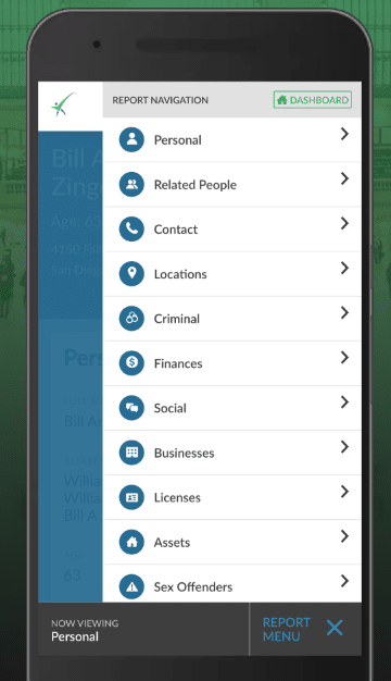 Instant Checkmate app on mobile