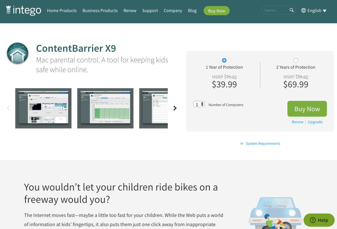 Visit Intego ContentBarrier X9