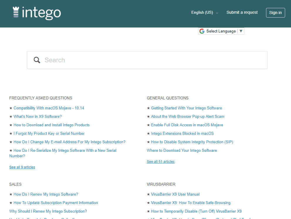 FAQ's for Intego's Products