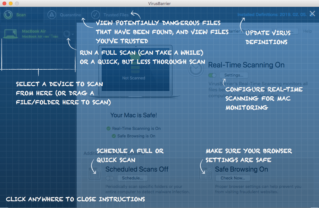 Quick guide for Intego's VirusBarrier
