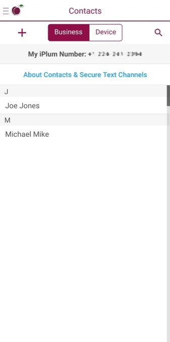 iPlum mobile app dashboard