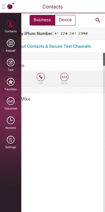 Tabs in the mobile app