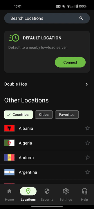 IPvanish android servers