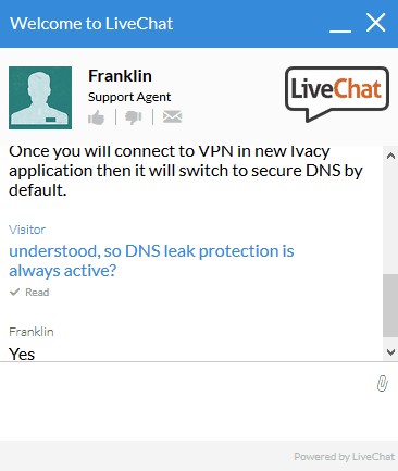 Ivacy live chat