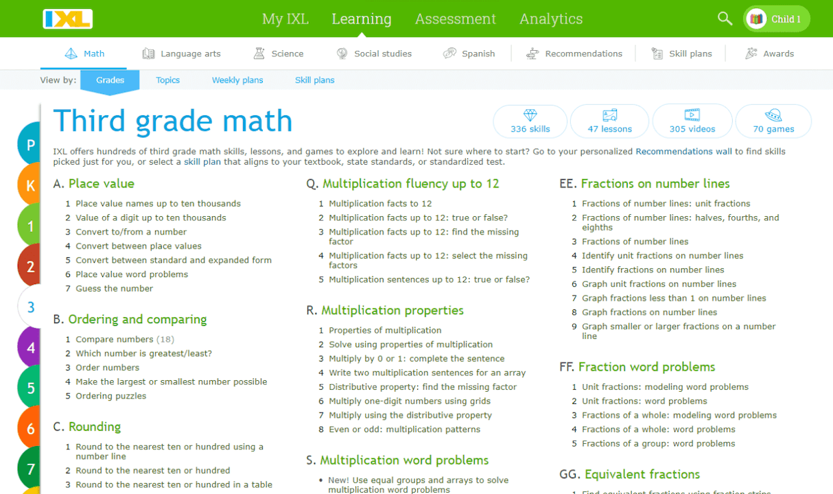 IXL curriculum