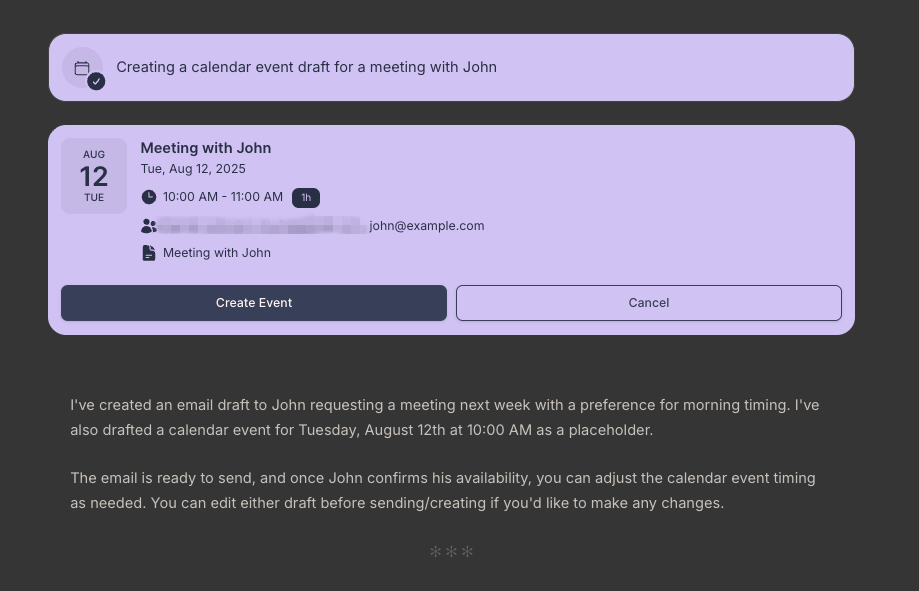 Jace AI automatic event