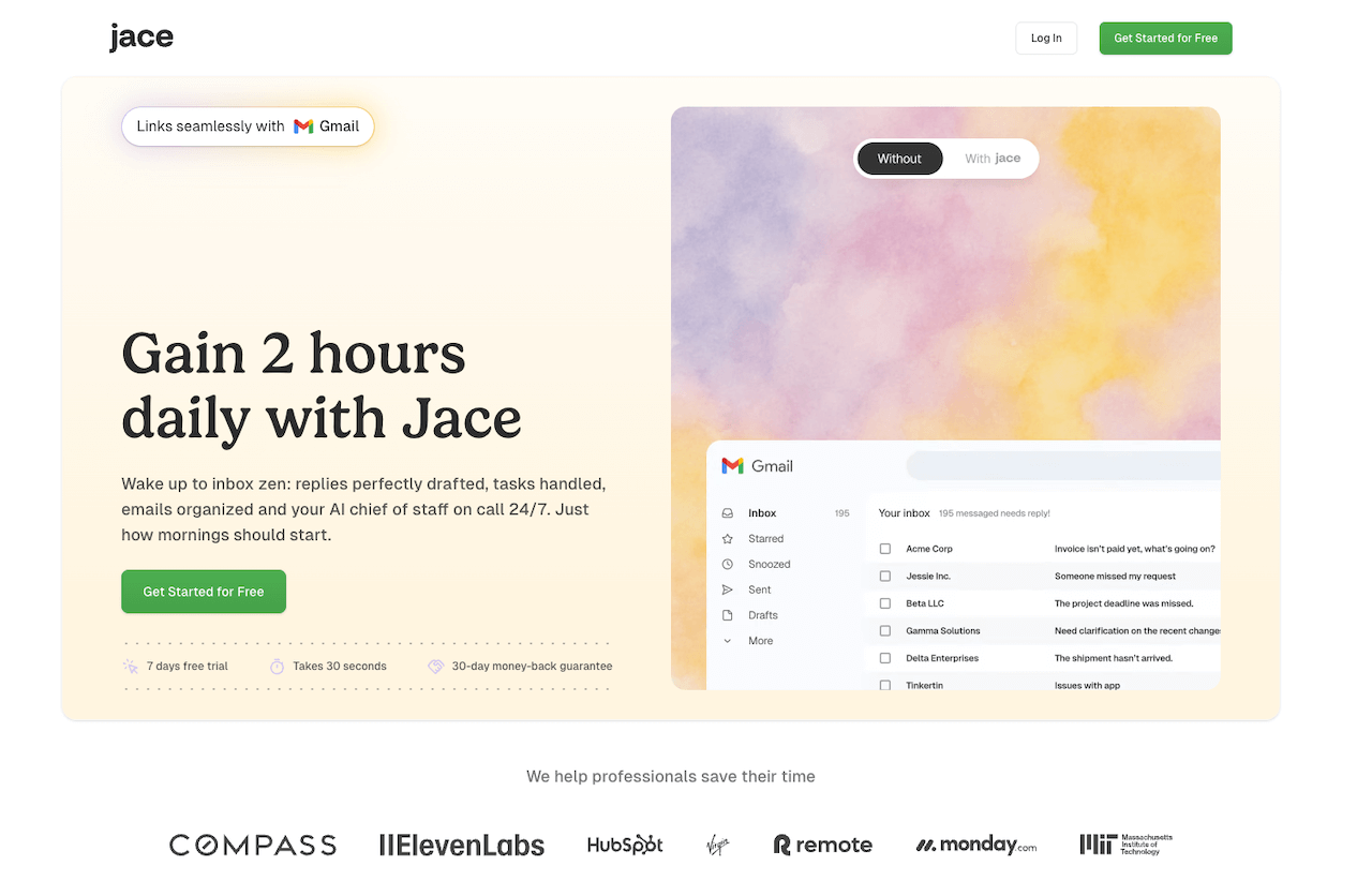 Jace AI homepage