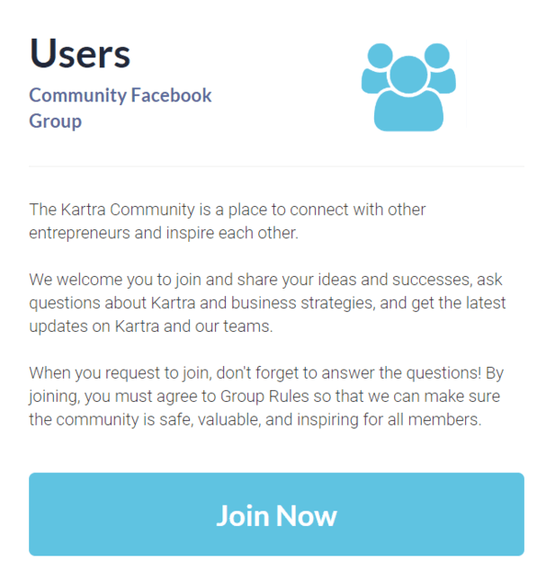 Kartra Facebook community