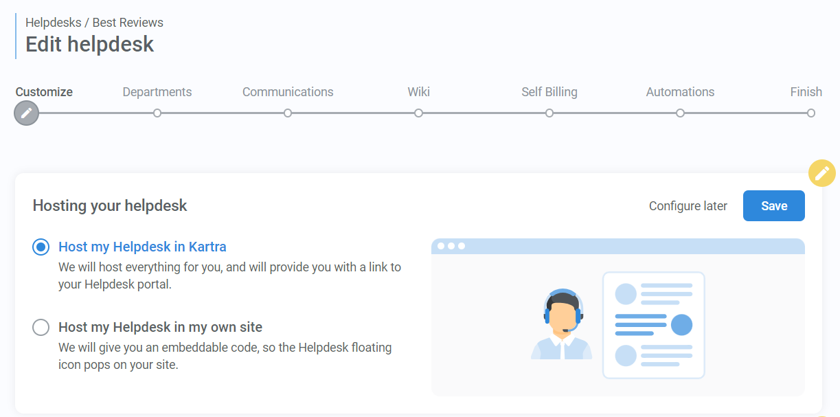 Kartra help desk builder
