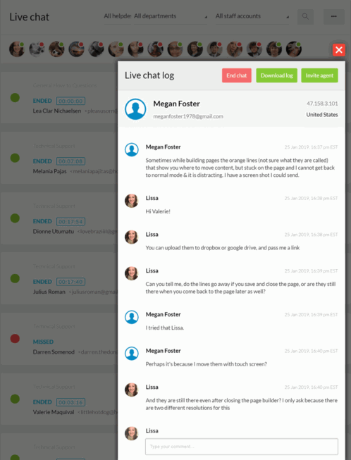 Kartra live chat example