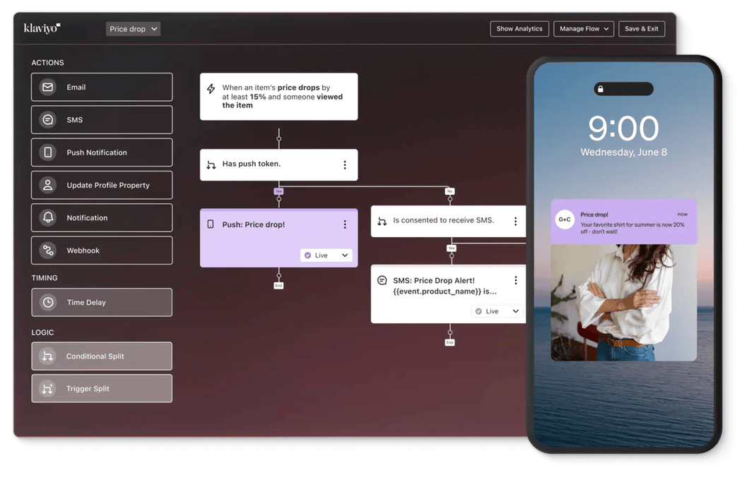 Klaviyo push notifications