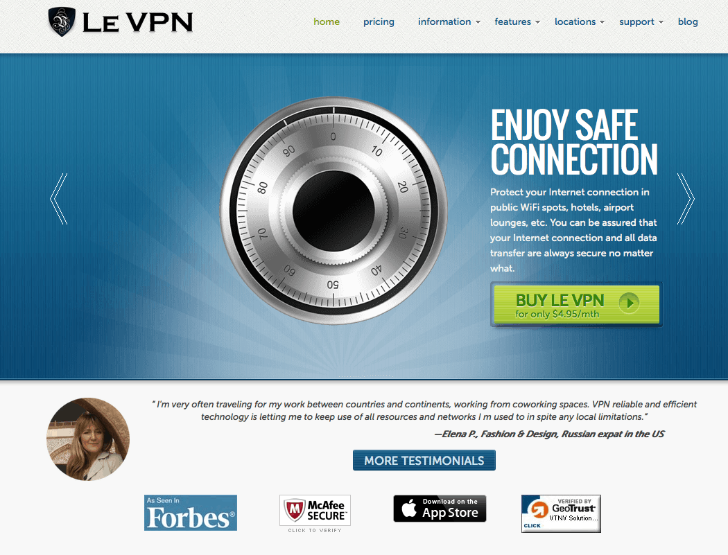 Le VPN website
