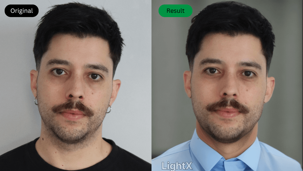 LightX AI Headshot Result Example