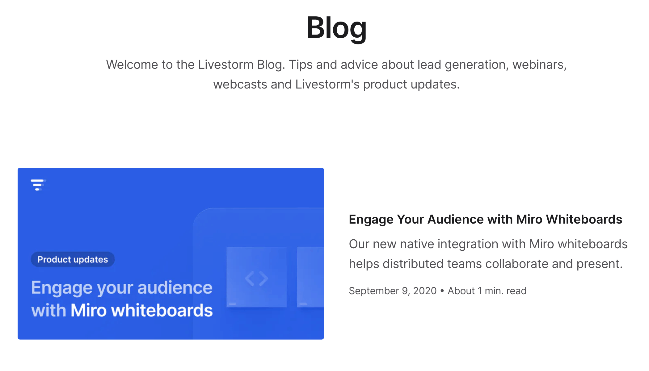 Livestorm blog