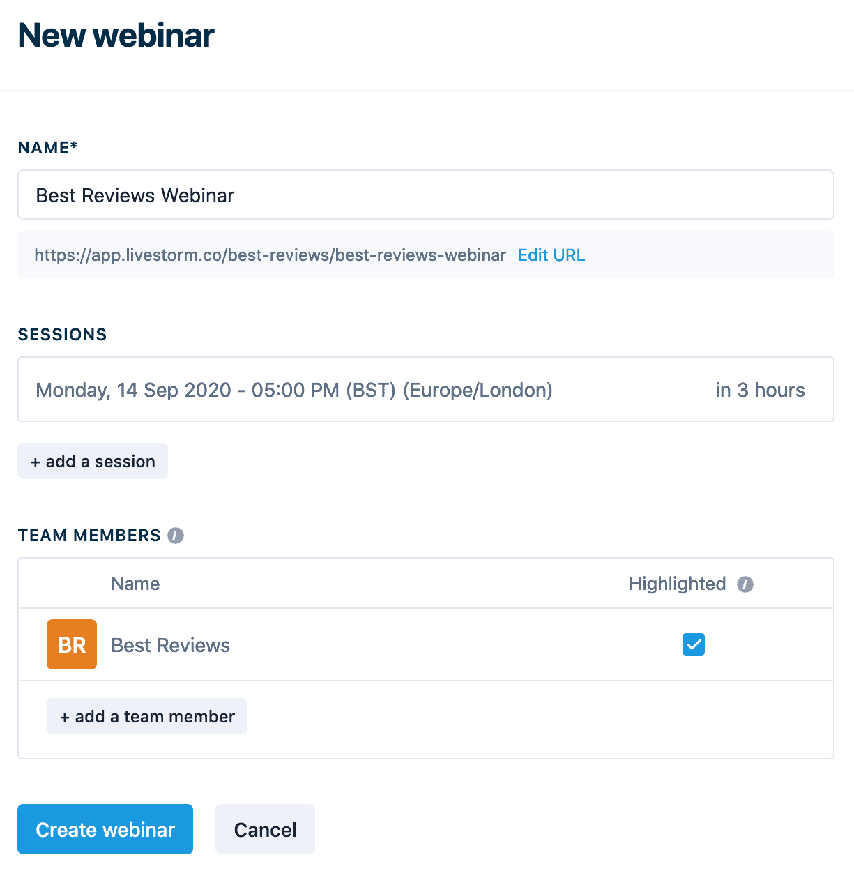 Livestorm new webinar