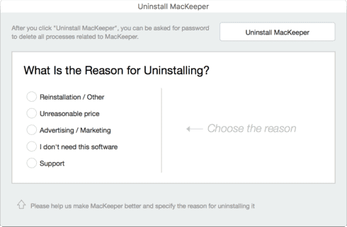 Removing MacKeeper query