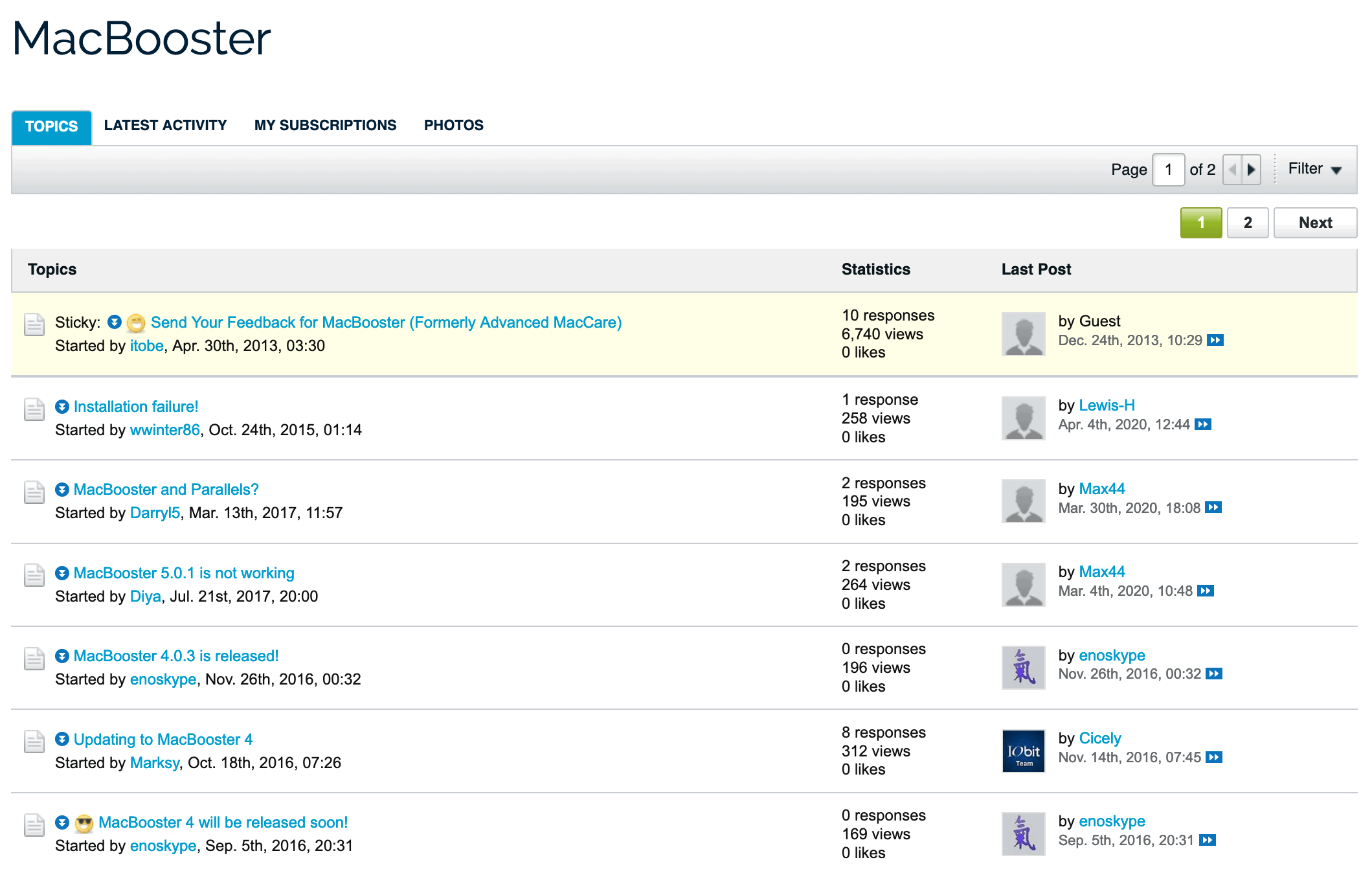 MacBooster community