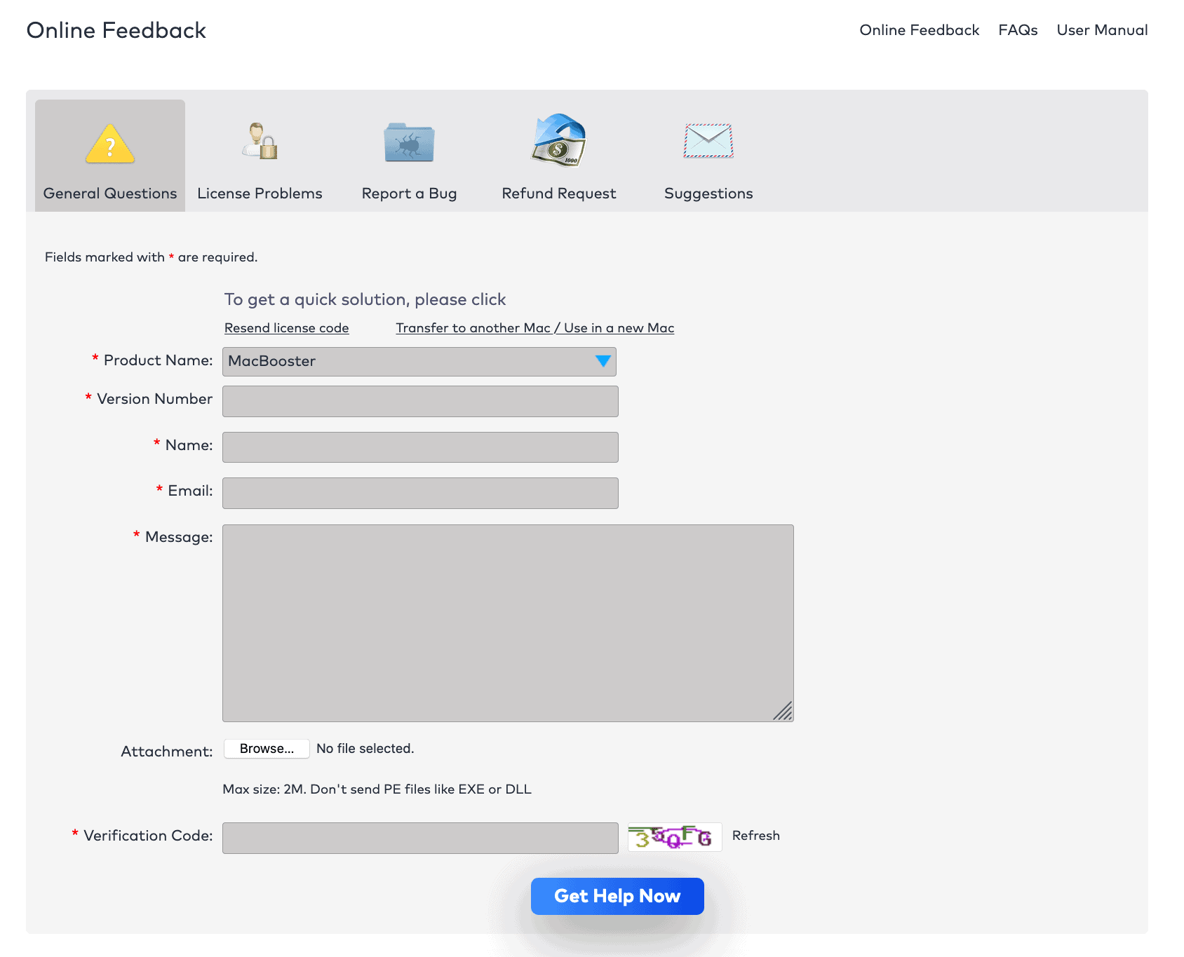 MacBooster online feedback