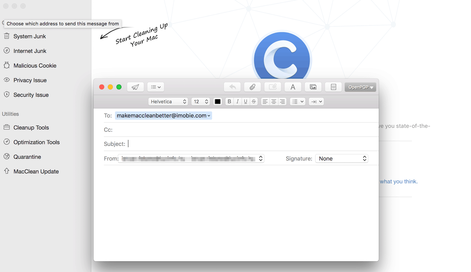 Customer service via email