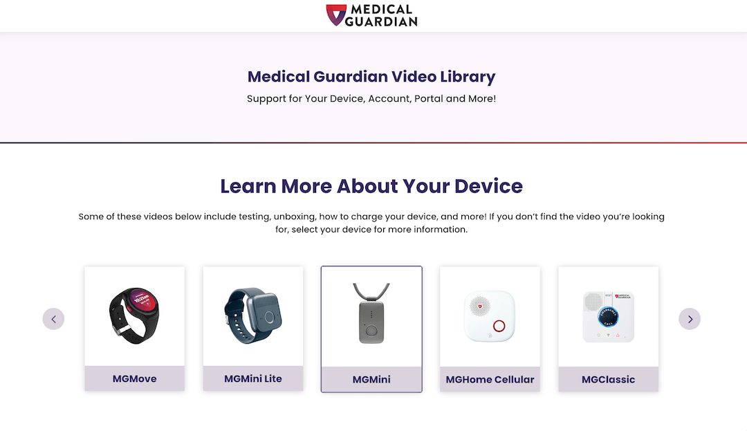 Medical Guardian Video Library
