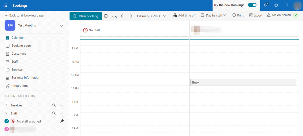 Microsoft 365 bookings