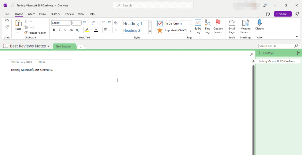 Microsoft 365 one note