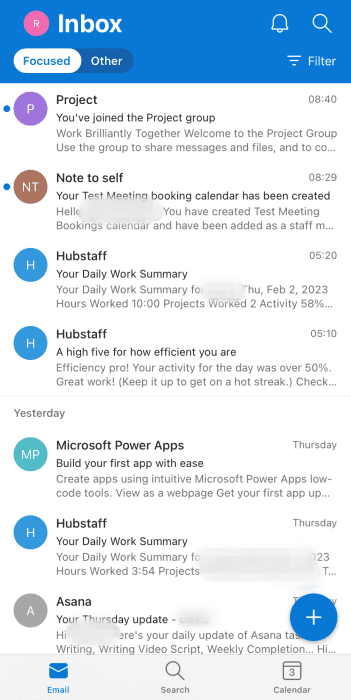 Microsoft 365 outlook mobile
